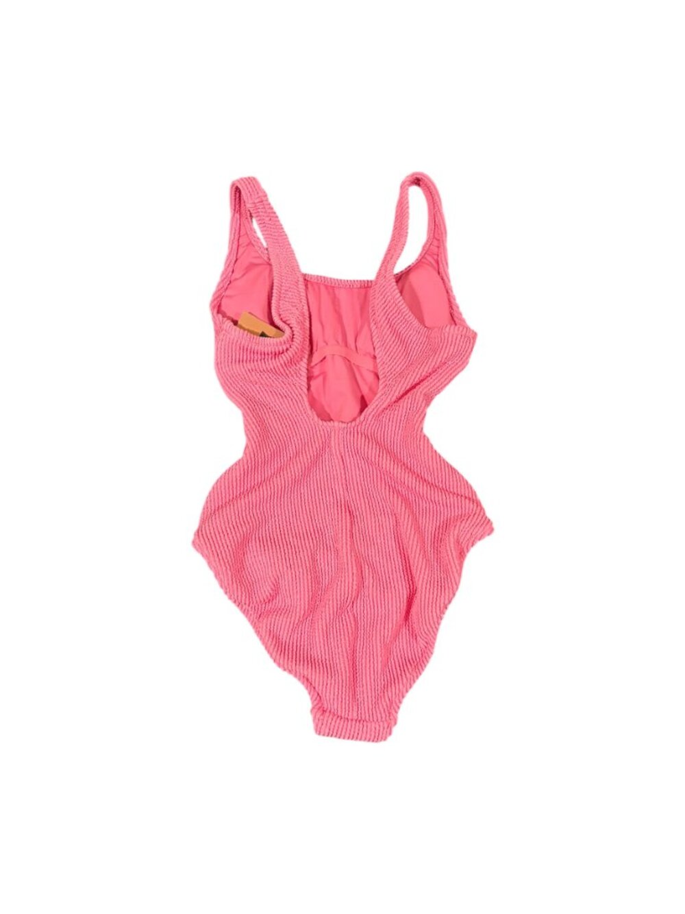 Shade and Shore Pink Crinkle One Piece Swimsuit - Scoop Neck Medium Coverage XS - Picture 5 of 6